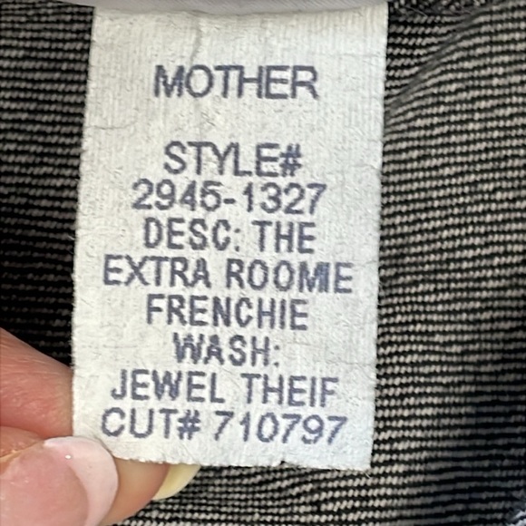 SOLD Mother Extra Roomie Frenchie Button Front Denim Shirt Jacket Jewel Thief M - Picture 12 of 15